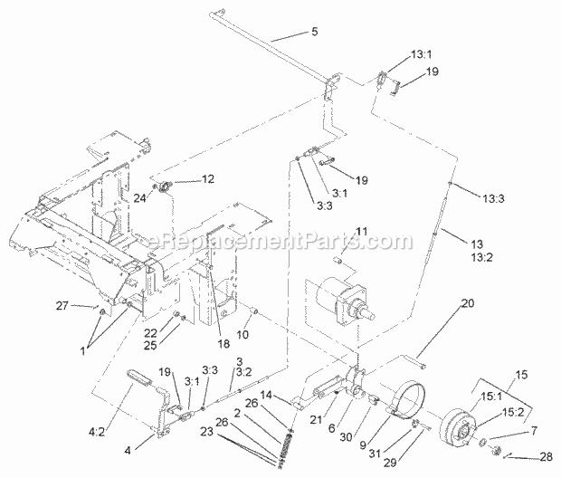 Brake And Wheel Hub Assembly Diagram and Parts List for 74250 240000001-240999999 Toro Lawn Mower