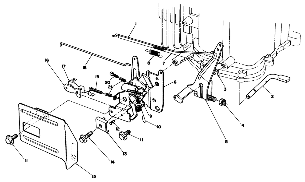 Governor Assembly (Engine Model No. Vmg6) Diagram and Parts List for 20522C 7000001 - 7999999 Toro Lawn Mower