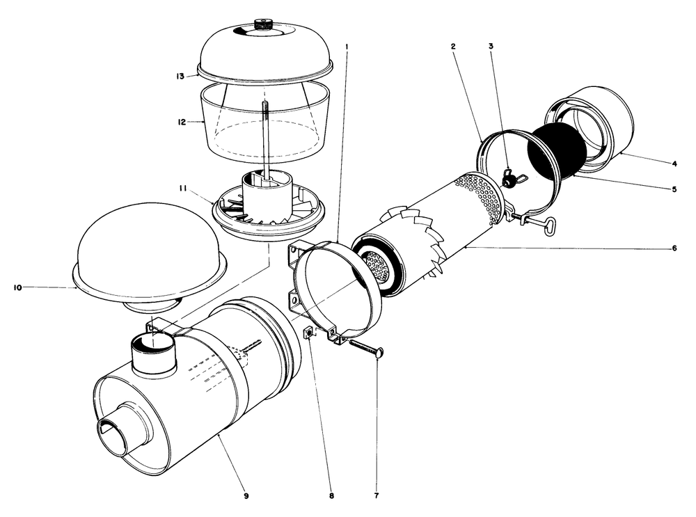 Air Cleaner Assembly 11-4659 Diagram and Parts List for 30775 400001 - 499999 Toro Lawn Tractor
