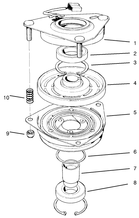 Clutch Assembly No. 54-0220 Diagram and Parts List for 30611 990001 - 999999 Toro Lawn Tractor