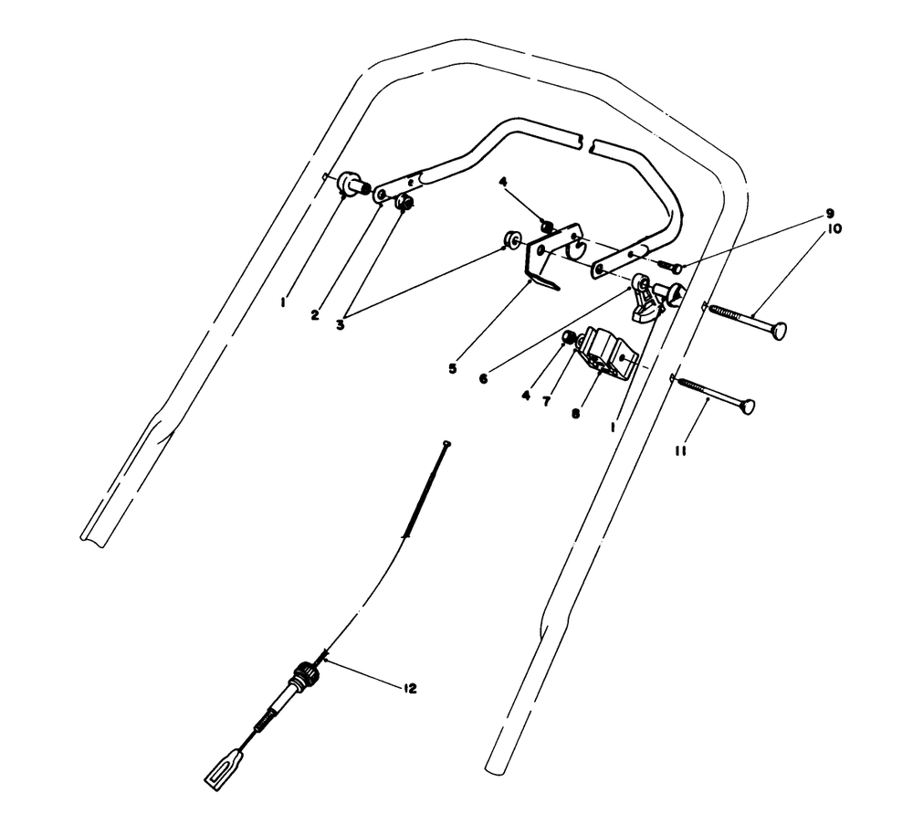 Traction Control Assembly Diagram and Parts List for 20627C 8000001 - 8999999 Toro Lawn Mower
