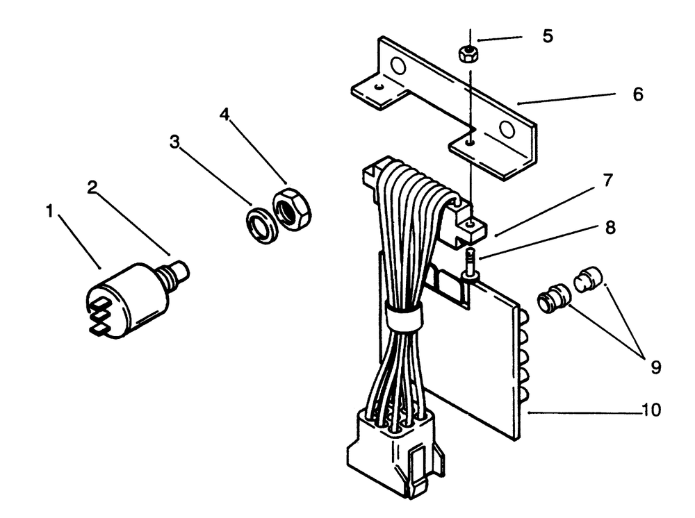Electrical System Diagram and Parts List for 73400 3900001 - 3999999 Toro Lawn Tractor