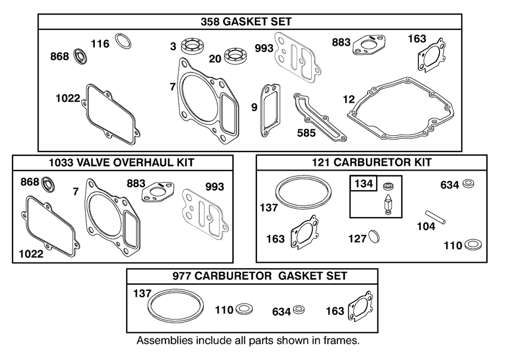 Engine Gts-200 Diagram and Parts List for 22162 8900001 - 8999999 Toro Lawn Mower