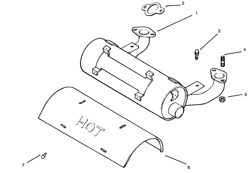 Exhaust Diagram and Parts List for 30191 590001 - 599999 Toro Lawn Tractor Accessories