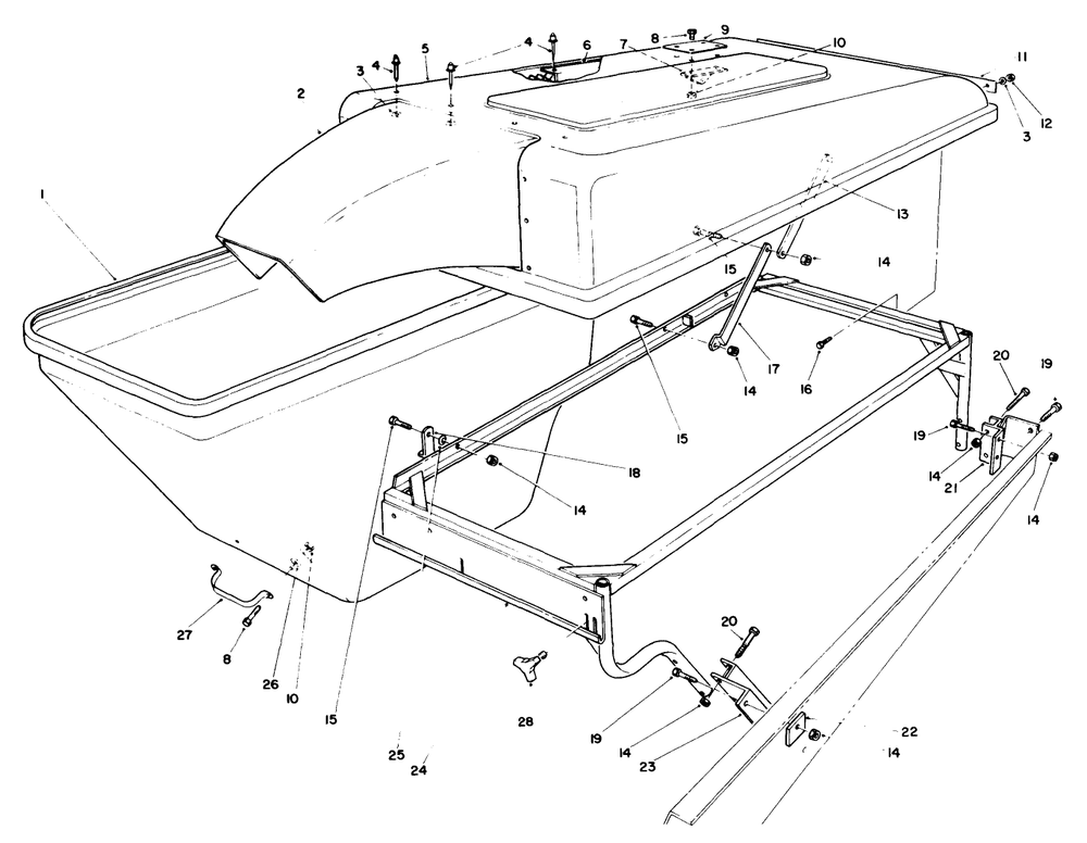 Grass Collection System Model No. 30576 (Optional) (Continued) Diagram and Parts List for 30718 2000001 - 2999999 Toro Lawn Tractor