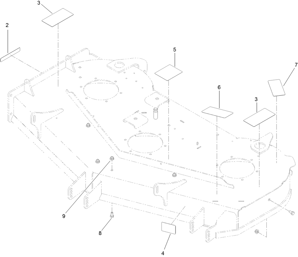 Deck Decal Assembly No. 138-6877 Diagram and Parts List for 44448 413000000 - 999999999 Toro Lawn Mower
