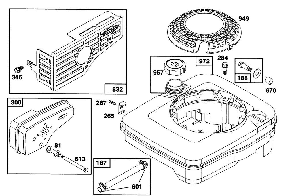 Engine Briggs & Stratton Model 122702-0182-01 Diagram and Parts List for 20901B 2000001 - 2999999 Toro Lawn Mower