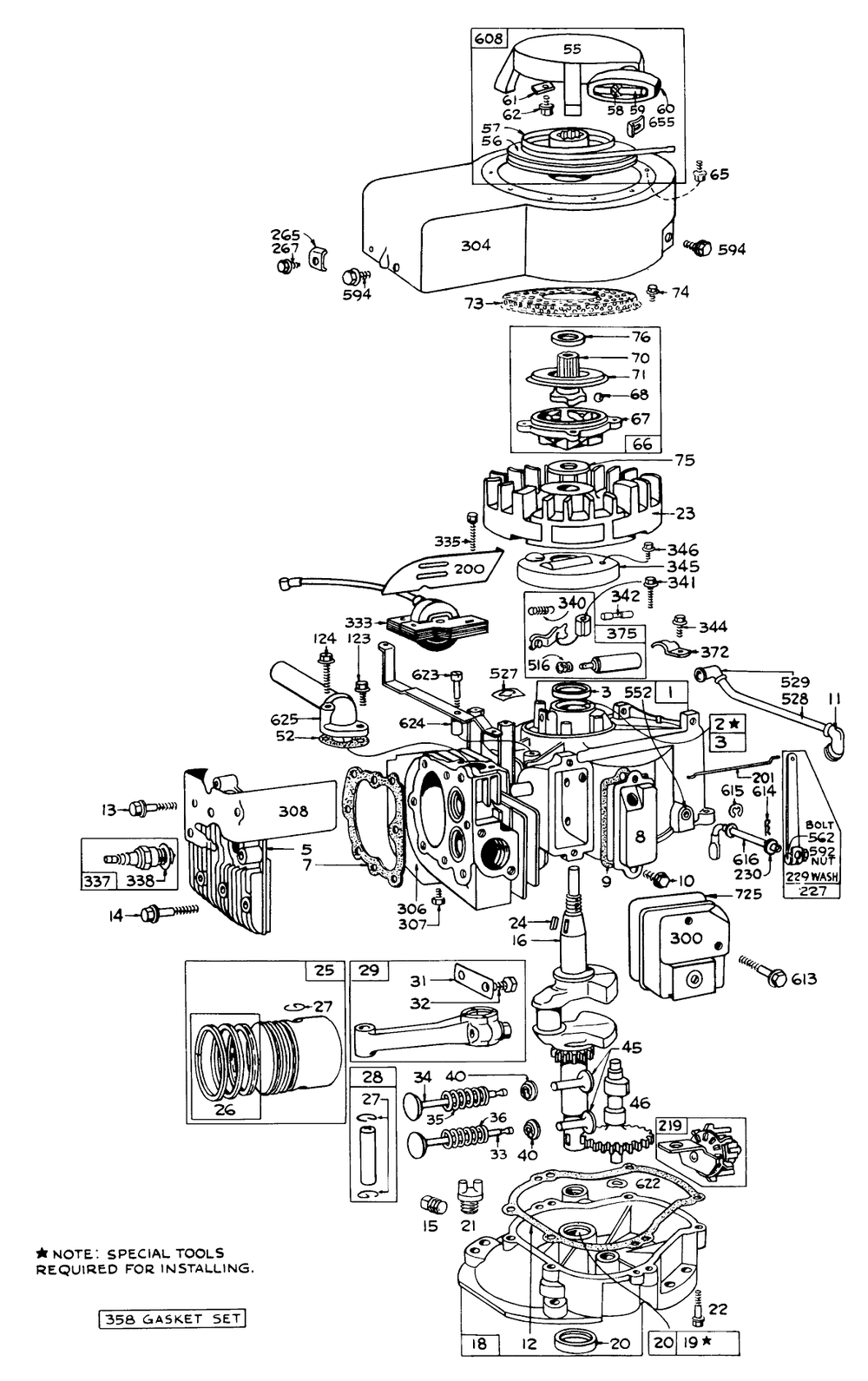 Engine Model Series 130902 Diagram and Parts List for 57051 9000001 - 9999999 Toro Lawn Tractor