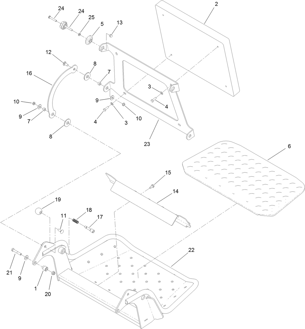 Platform Assembly Diagram and Parts List for 68138 413000000 - 416799999 Toro Cement Mixer