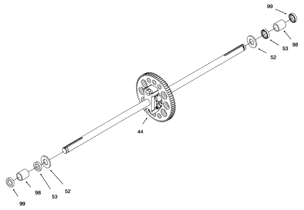 Hydro Transaxle Assembly (Continued) Diagram and Parts List for 71193 6900001 - 6999999 Toro Lawn Tractor