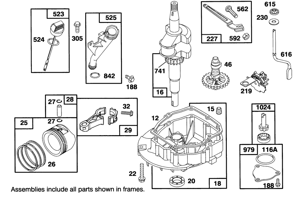Engine Gts-150 Diagram and Parts List for 26635BC 4900001 - 4999999 Toro Lawn Mower