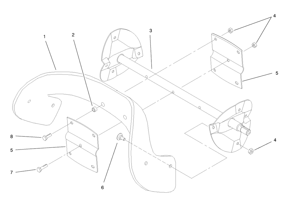 Rotor Assembly Diagram and Parts List for 38417 8900001 - 8999999 Toro Snow Blower