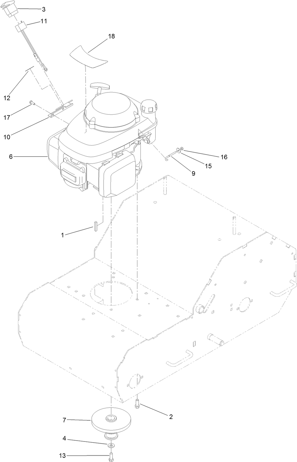 Engine Assembly Diagram and Parts List for 33516 (315000001-315999999)(2015) Toro Aerator