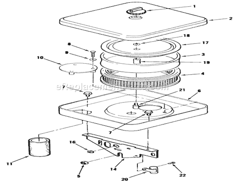 Air Cleaner Diagram and Parts List for 31-10K802 1000001-1999999 - 1991 Toro Lawn Tractor