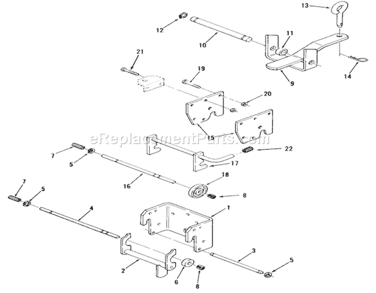 Hitches Diagram and Parts List for 31-10K802 1000001-1999999 - 1991 Toro Lawn Tractor