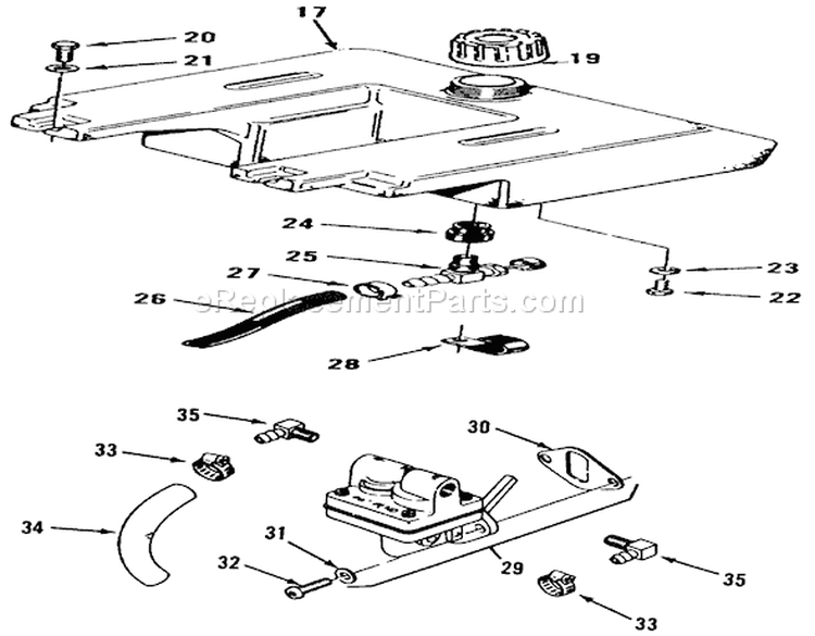 Kohler Fuel System Diagram and Parts List for 31-10K802 1000001-1999999 - 1991 Toro Lawn Tractor