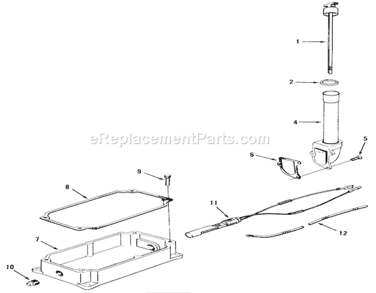 Kohler Oil Pan & Dipstick Diagram and Parts List for 31-10K802 1000001-1999999 - 1991 Toro Lawn Tractor