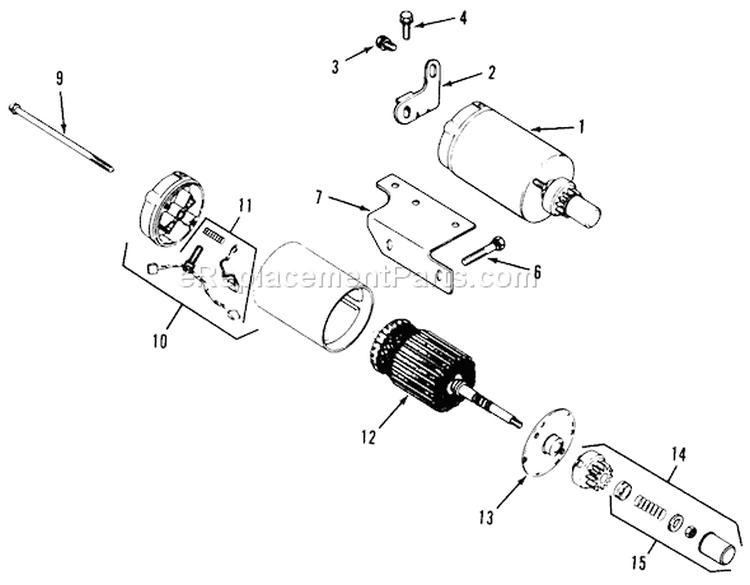 Kohler Starter Diagram and Parts List for 31-10K802 1000001-1999999 - 1991 Toro Lawn Tractor
