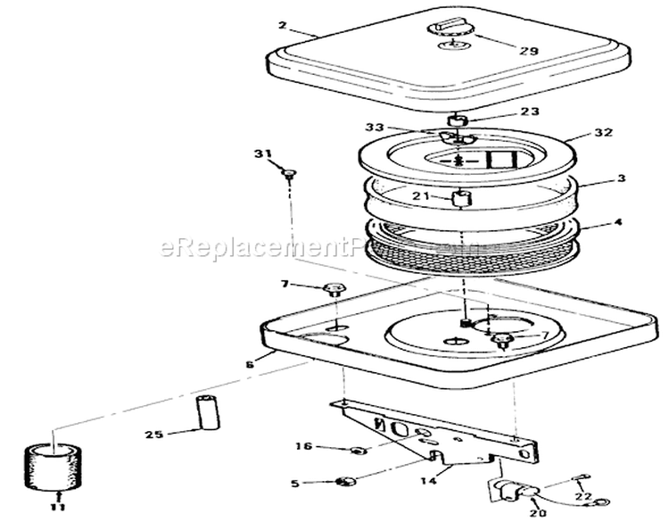 Air Cleaner Power Plus Diagram and Parts List for 31-16O804 2000001-2999999 - 1992 Toro Lawn Tractor
