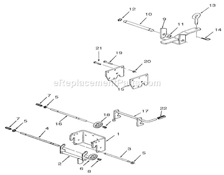Hitches Diagram and Parts List for 31-16O804 2000001-2999999 - 1992 Toro Lawn Tractor