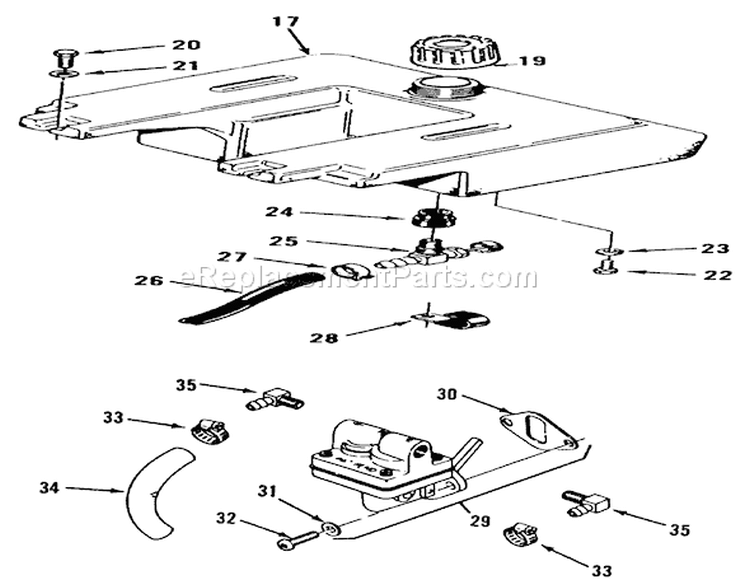Kohler Fuel System Diagram and Parts List for 31-16O804 2000001-2999999 - 1992 Toro Lawn Tractor