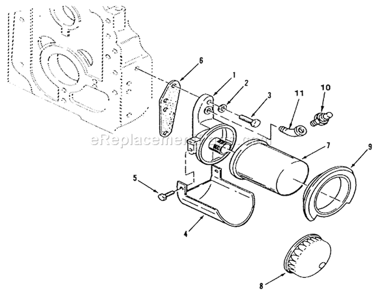 Oil Filter Power Plus Diagram and Parts List for 31-16O804 2000001-2999999 - 1992 Toro Lawn Tractor