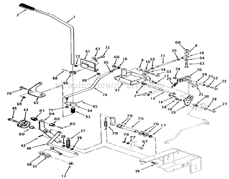 Clutch, Brake Motion Control Linkage 312-H & 416-H Diagram and Parts List for 31-16O804 2000001-2999999 - 1992 Toro Lawn Tractor