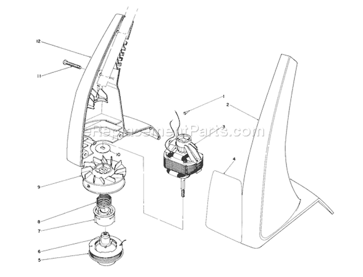 Page B Diagram and Parts List for 51235 4000001-4999999 - 1984 Toro Trimmer
