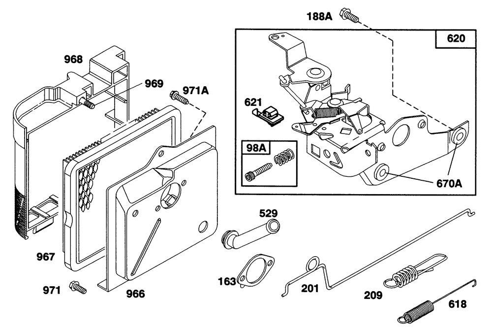 Engine Briggs & Stratton Model 122702-0182-01 Diagram and Parts List for 20906B 2000001 - 2999999 Toro Lawn Mower