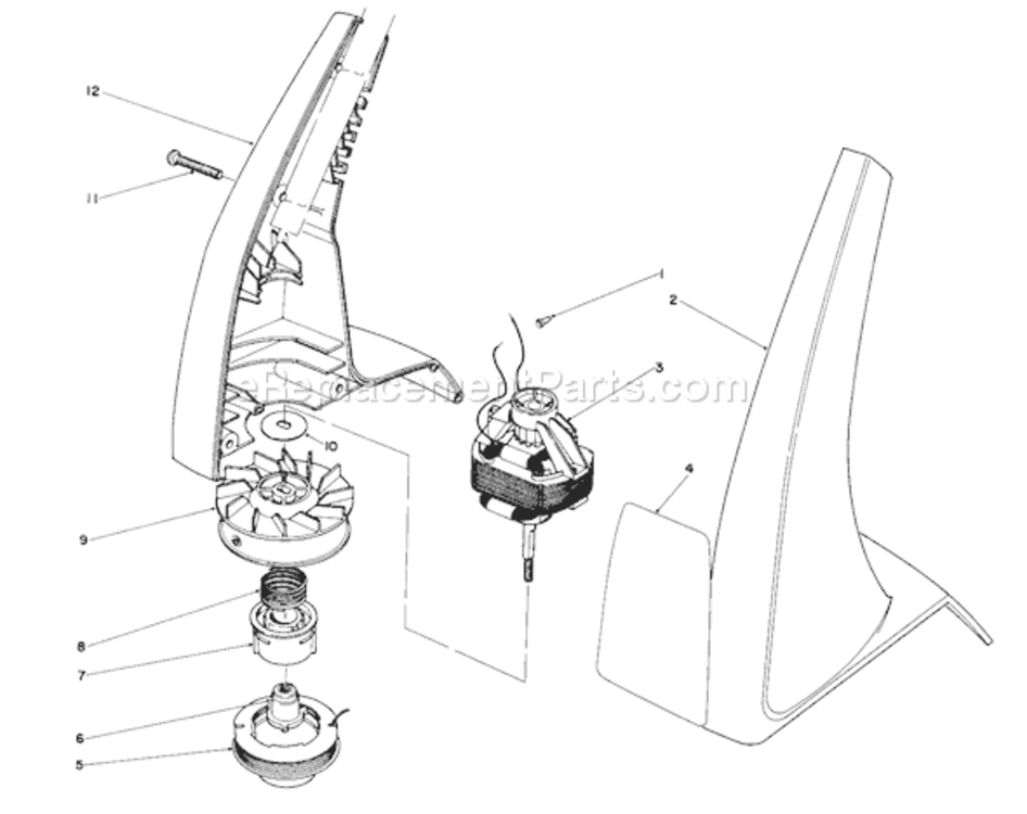 Page B Diagram and Parts List for 51236 0000001-09999991990 Toro Trimmer