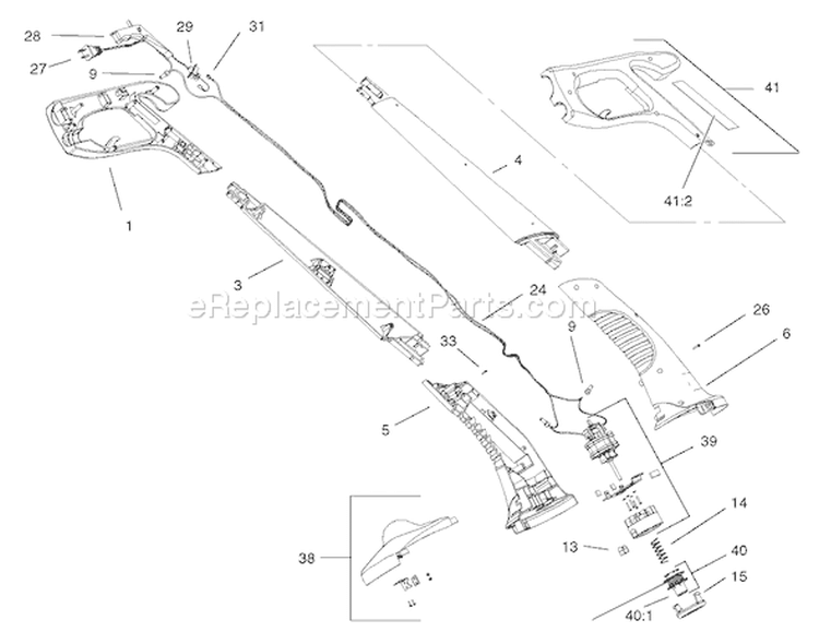 Page A Diagram and Parts List for 51241 230000001-2309999992003 Toro Trimmer