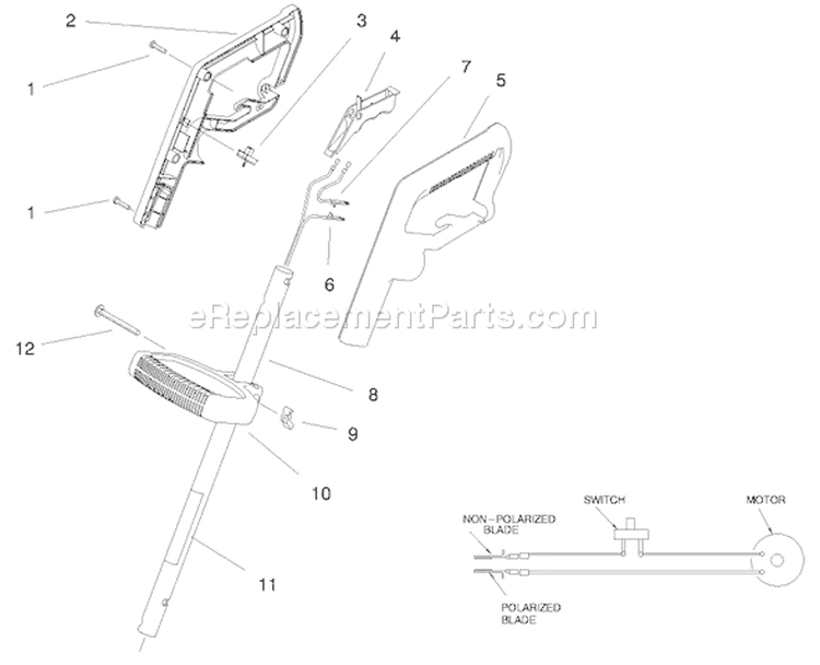 Page A Diagram and Parts List for 51309 89000001-89999999 - 1998 Toro Trimmer
