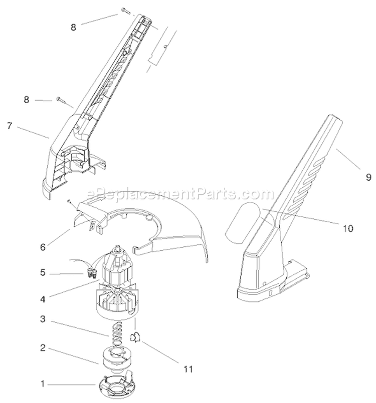 Page B Diagram and Parts List for 51309 99000001-99999999 - 1999 Toro Trimmer