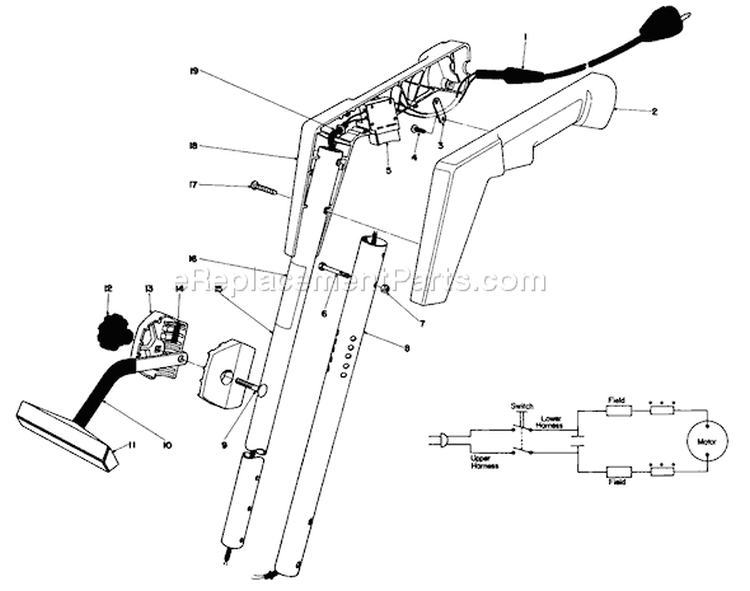 Page A Diagram and Parts List for 51310 0000001-0999999 - 1980 Toro Trimmer