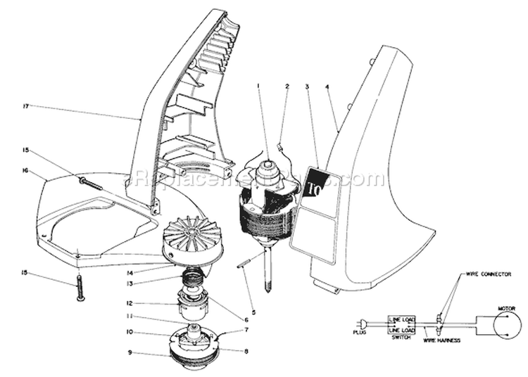 Page B Diagram and Parts List for 51318C 5000001-5999999 - 1985 Toro Trimmer