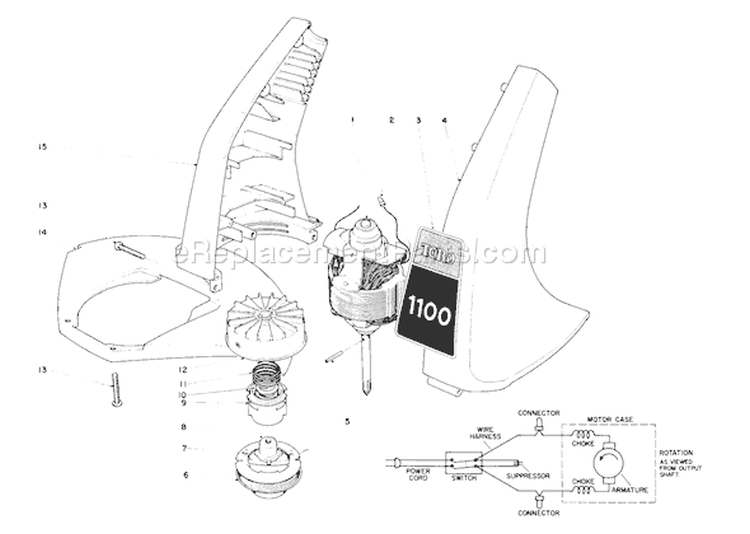 Page B Diagram and Parts List for 51319 2000001-2999999 - 1982 Toro Trimmer