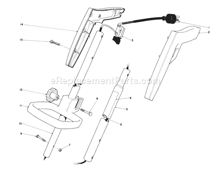 Page A Diagram and Parts List for 51321 1000001-1999999 - 1981 Toro Trimmer