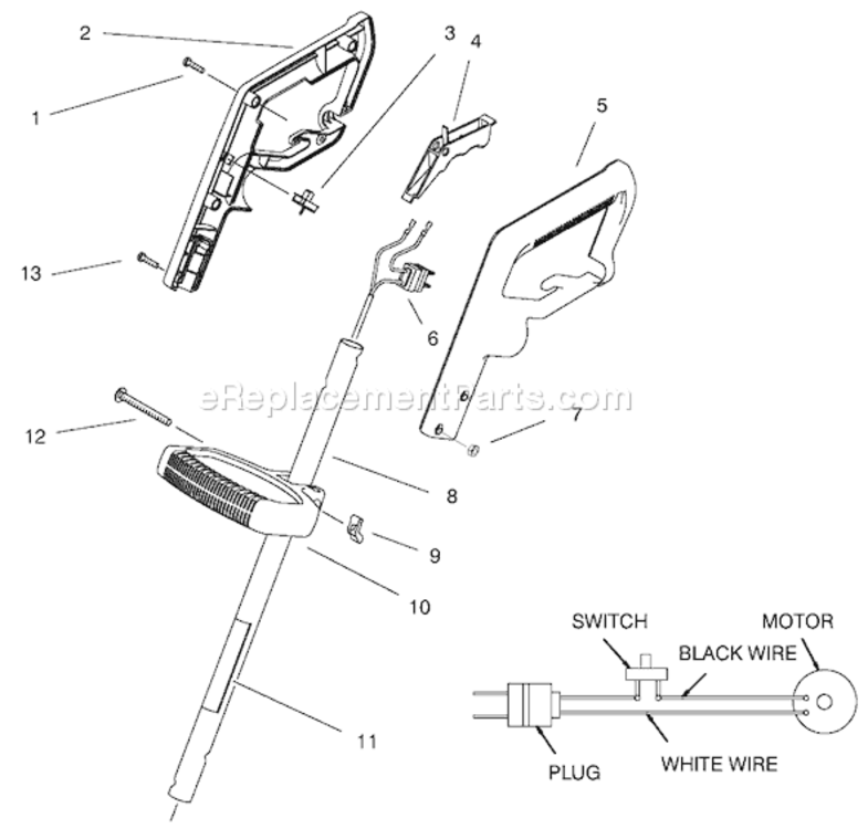 Page A Diagram and Parts List for 51332 79000001-799999991997 Toro Trimmer