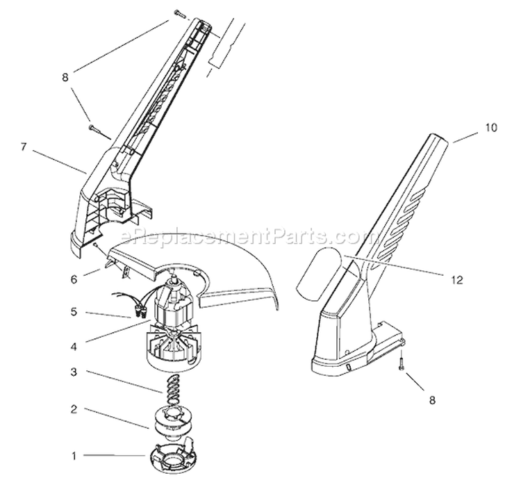 Page B Diagram and Parts List for 51332 89000001-89999999 - 1998 Toro Trimmer