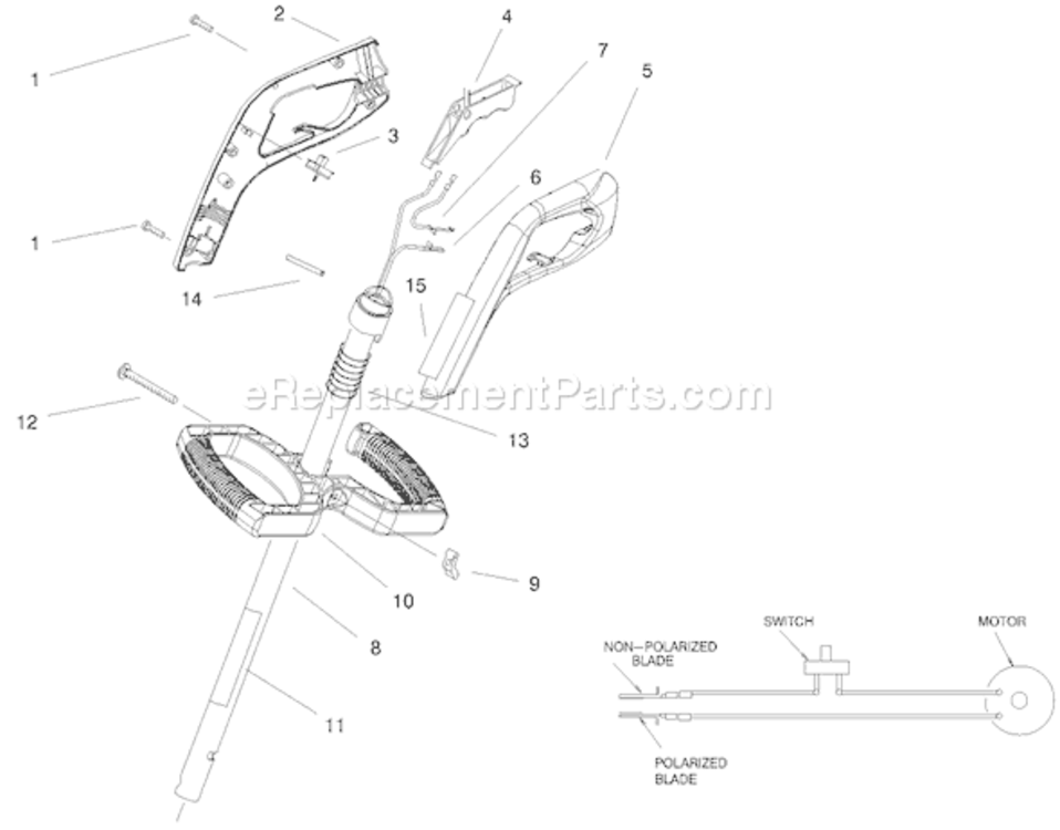 Page A Diagram and Parts List for 51353 210000001-2109999992001 Toro Trimmer