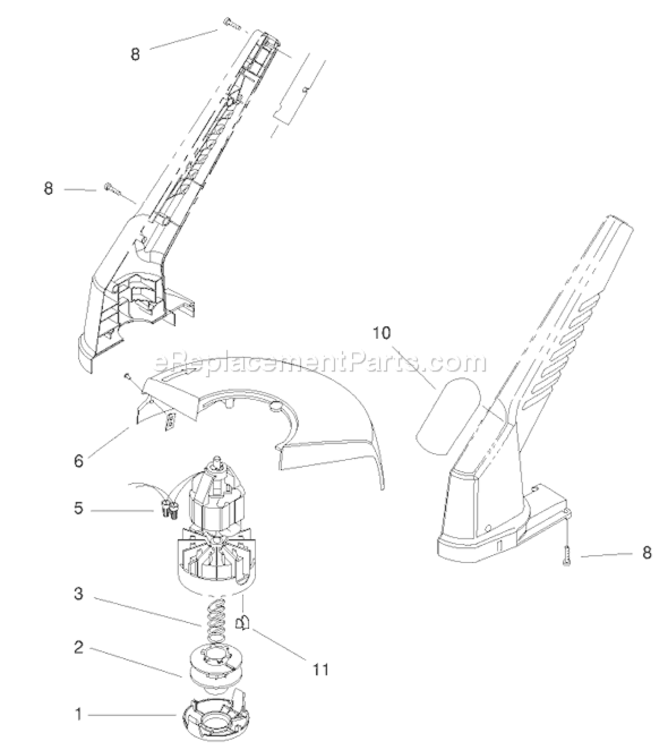 Page B Diagram and Parts List for 51353 210000001-2109999992001 Toro Trimmer