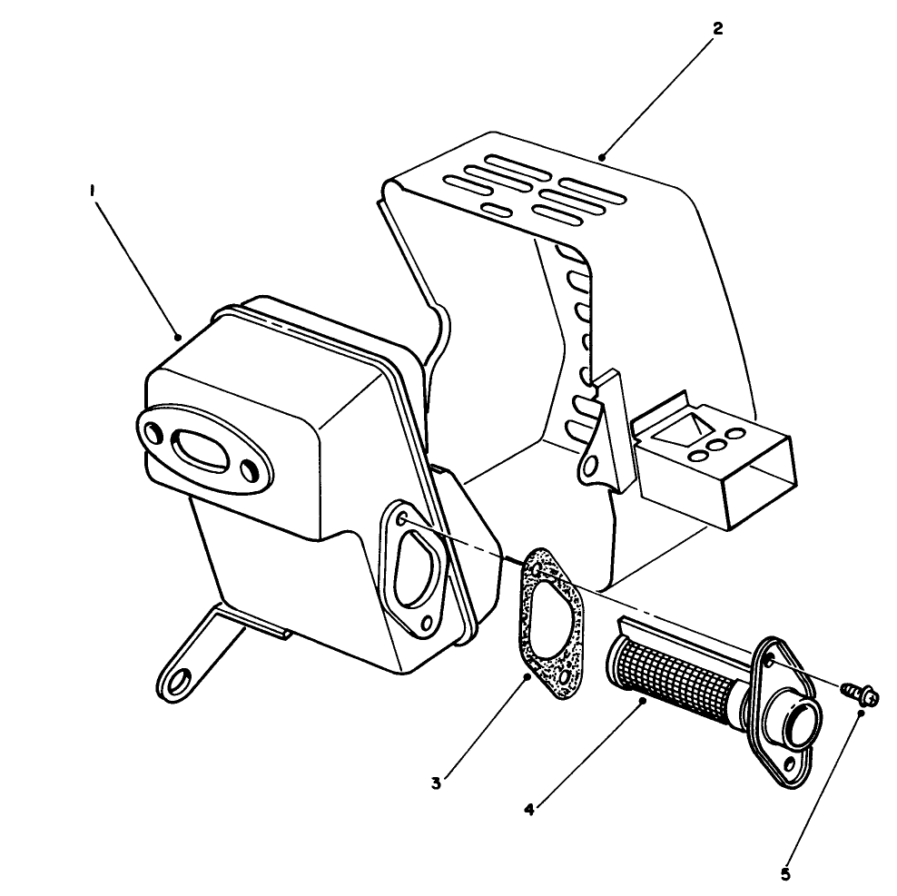 Spark Arrestor Muffler Kit No. 55-7400 Diagram and Parts List for 51645 7000001 - 7999999 Toro Trimmer