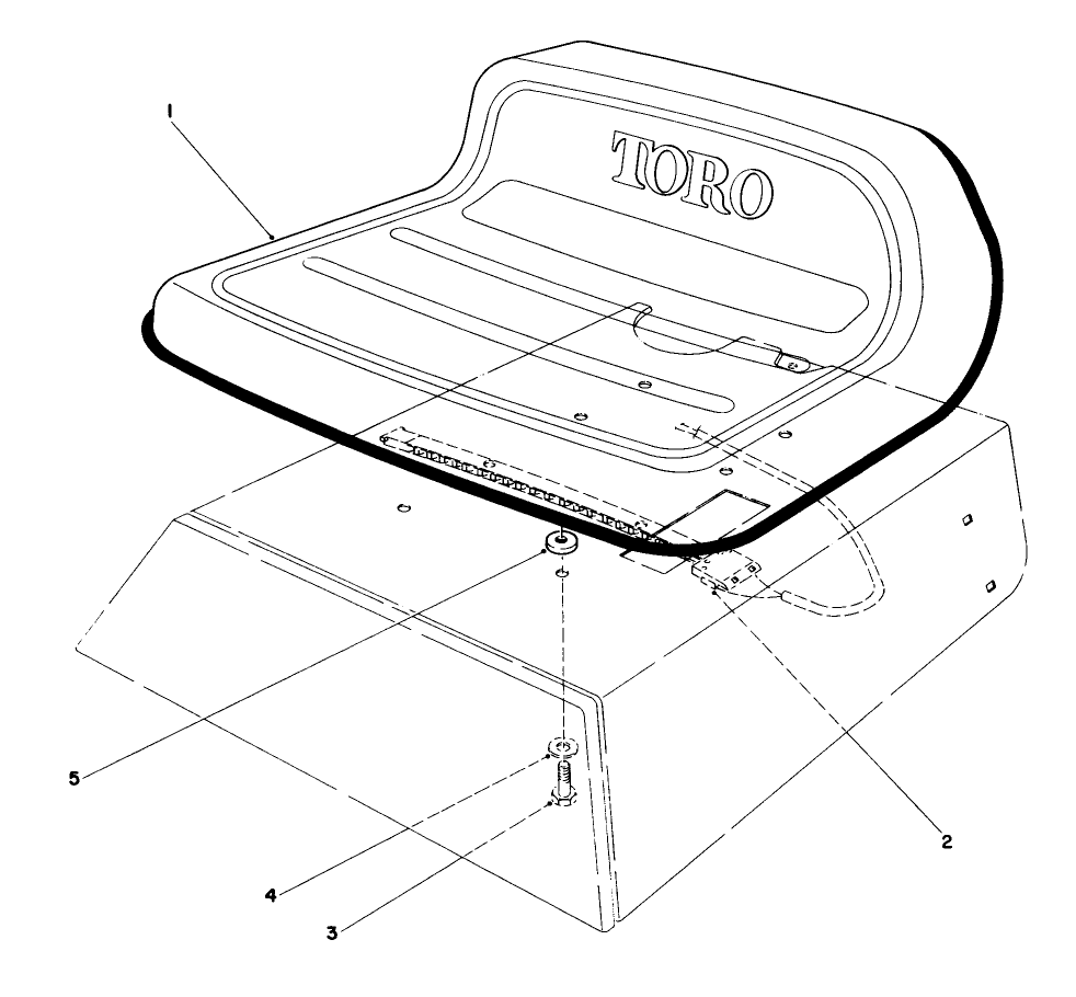 Seat Assembly Diagram and Parts List for 56125 3000001 - 3999999 Toro Lawn Tractor