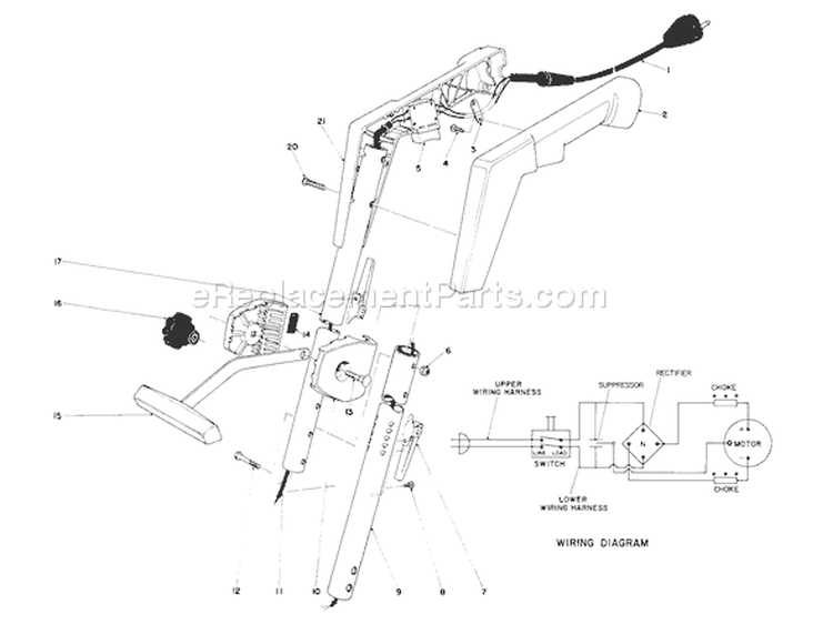 Page A Diagram and Parts List for 51415 0000001-0999999 - 1980 Toro Trimmer