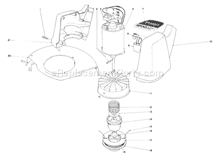 Page B Diagram and Parts List for 51415 0000001-0999999 - 1980 Toro Trimmer