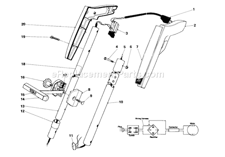 Page A Diagram and Parts List for 51425 1000001-1999999 - 1981 Toro Trimmer