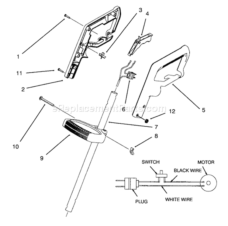 Page A Diagram and Parts List for 51445 59000001-599999991995 Toro Trimmer