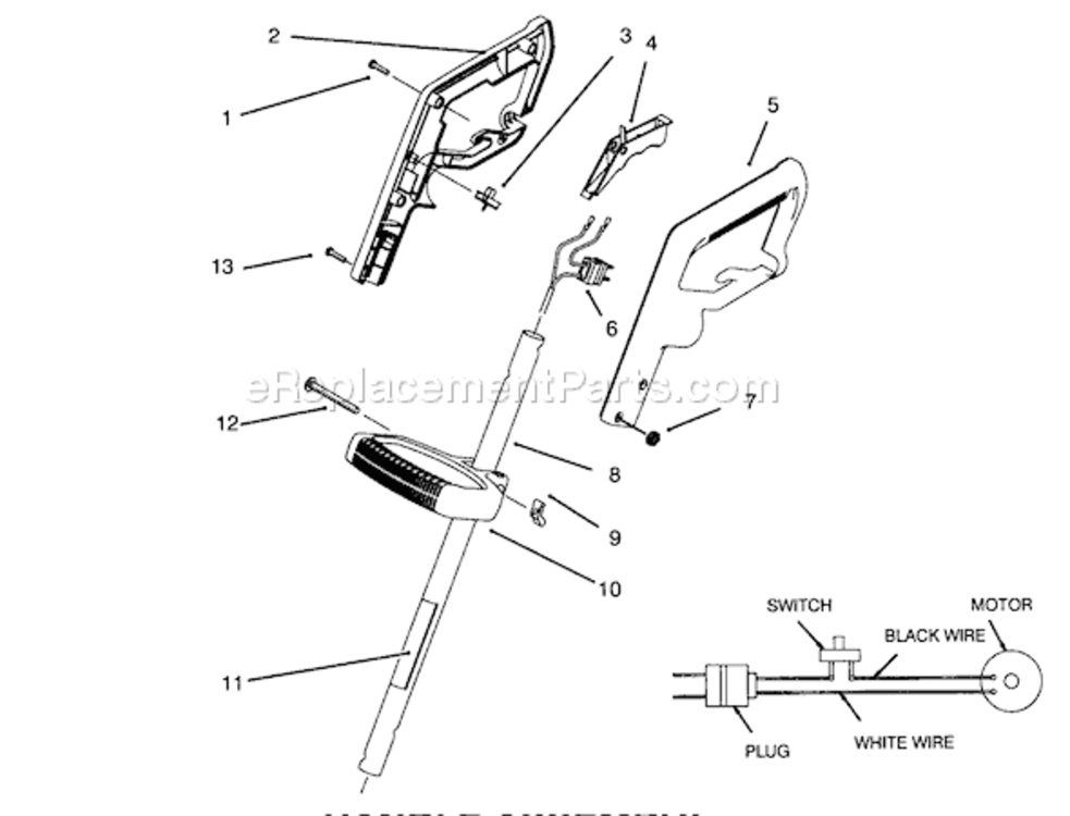 Page A Diagram and Parts List for 51446 59000001-599999991995 Toro Trimmer