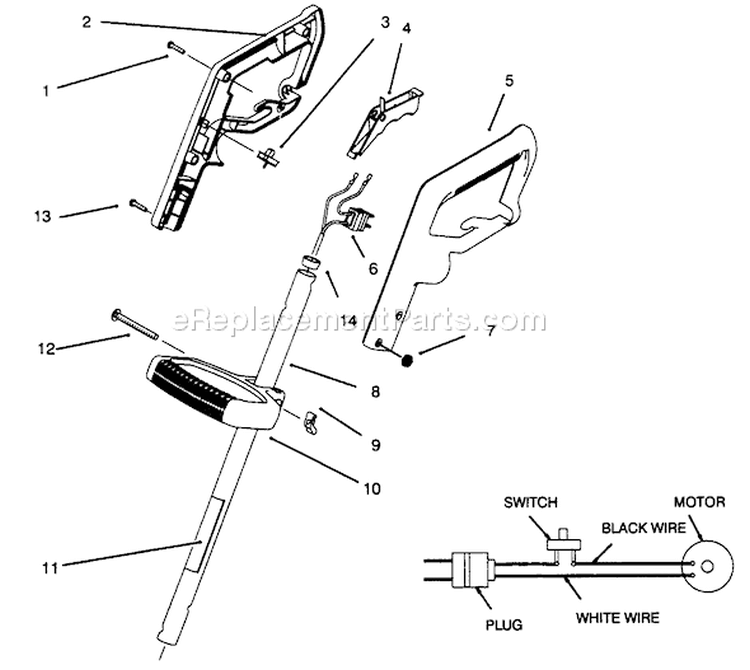 Page A Diagram and Parts List for 51447 59000001-59999999 - 1995 Toro Trimmer