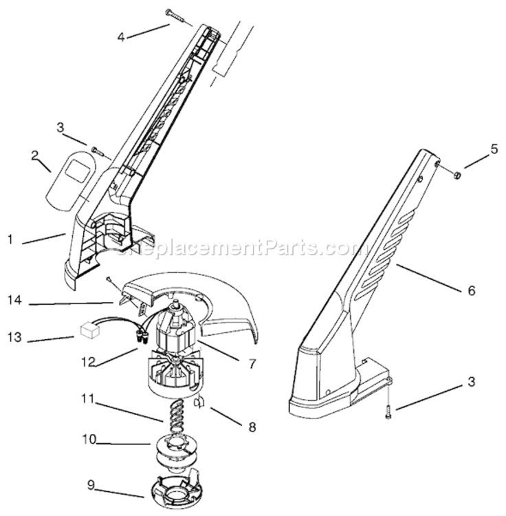 Page B Diagram and Parts List for 51449 59000001-599999991995 Toro Trimmer